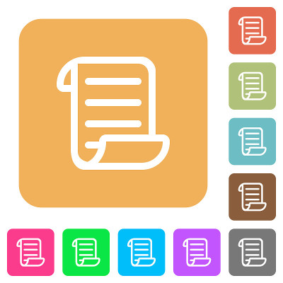 Script code rounded square flat icons
