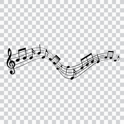 音乐设计元素，音乐音符，孤立，矢量插图。