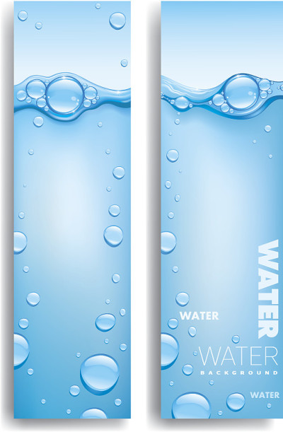 水波和气泡，矢量图