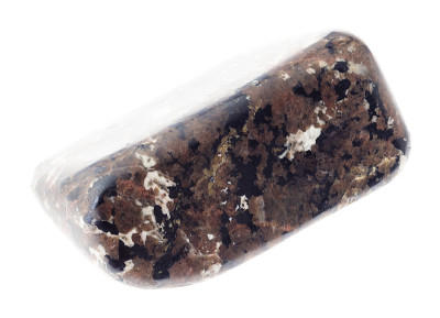 抛光镀锡的Urtite石在白色