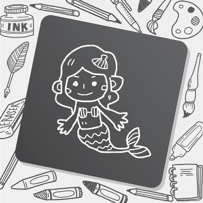 美人鱼涂鸦