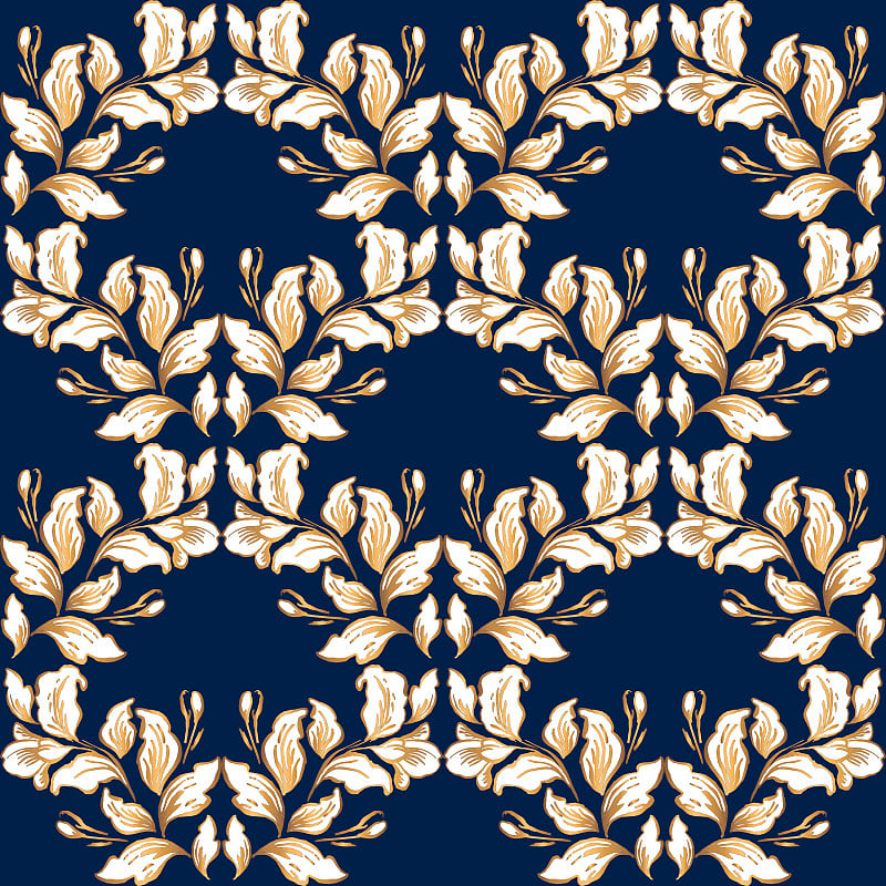 Vintage baroque pattern seamless vector in classic