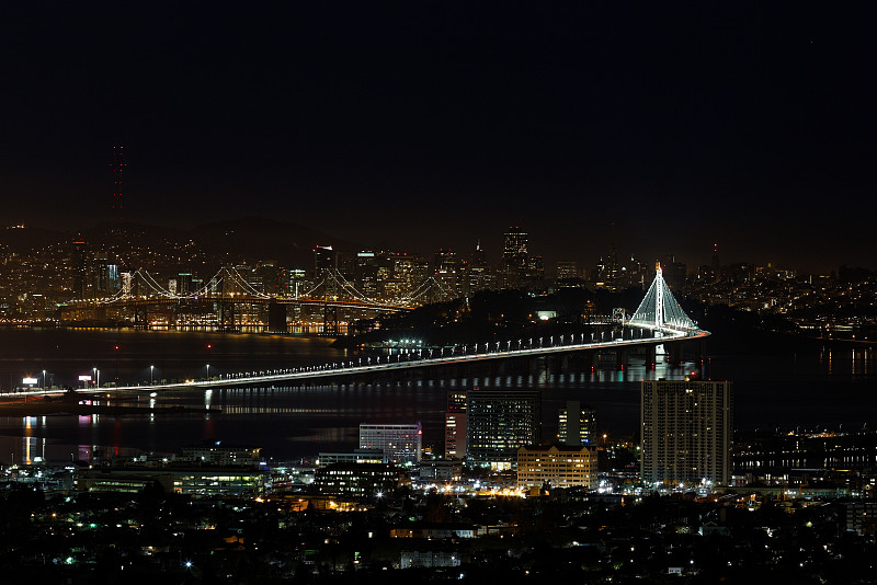 旧金山奥克兰海湾大桥之夜(新东部跨度)