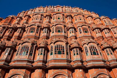 风之宫(Hawa Mahal)，位于印度北部拉贾斯坦邦斋浦尔市，亚洲