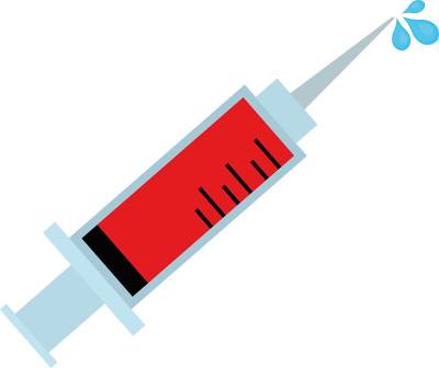 矢量表情插图的注射器