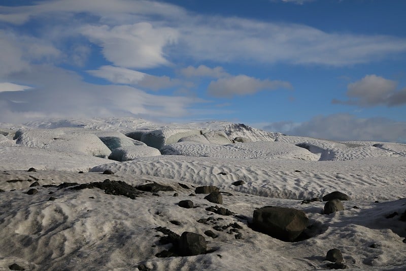 Fláajökull，冰岛东南部Höfn附近的冰川