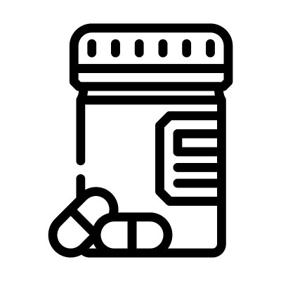 丸包线图标矢量插图黑色