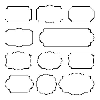 Vintage Frames Set - Vintage frames vector clipart