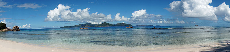 热带海滩全景