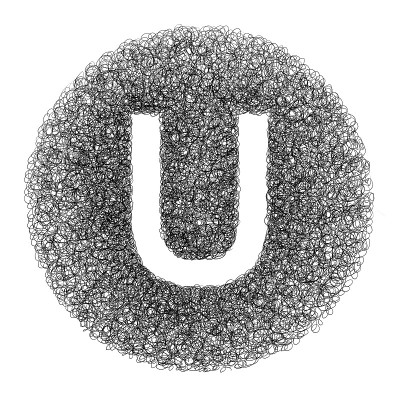 用绘图笔手绘字母U