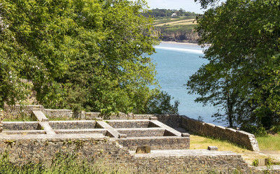 Douarnenez。高卢-罗马时期的普罗马克盐的前建筑，用于制造鱼姜。Finistere。布列塔尼