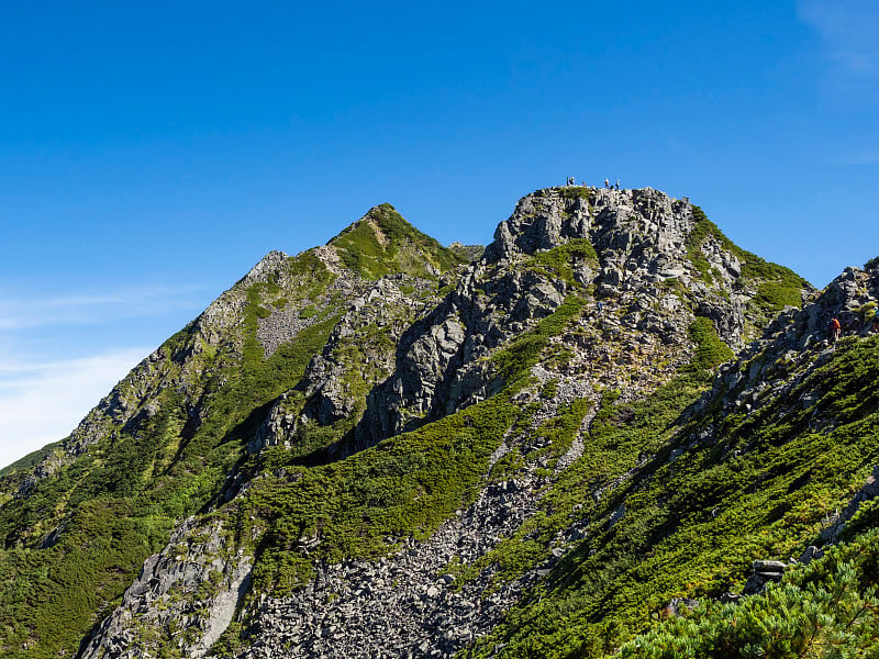 日本阿尔卑斯山脉mt.nishihotaka