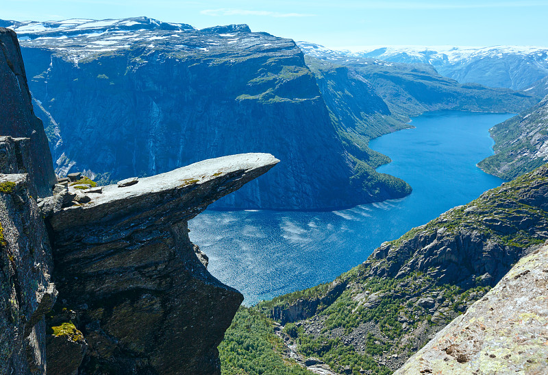 Trolltunga夏日景色(挪威)。