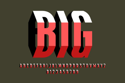 现代3d字体
