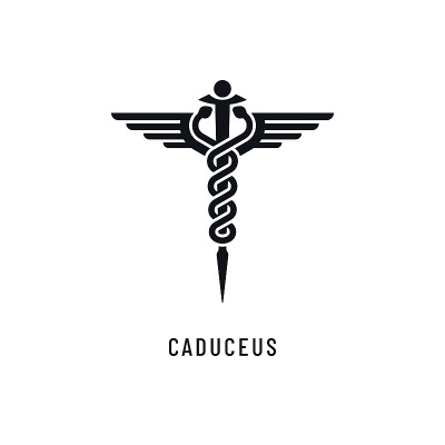 Caduceus医学矢量图标