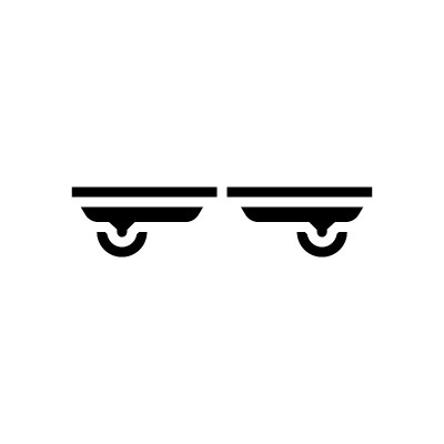波板车辆字形图标矢量插图