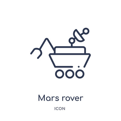 Linear mars rover icon from Astronomy outline coll