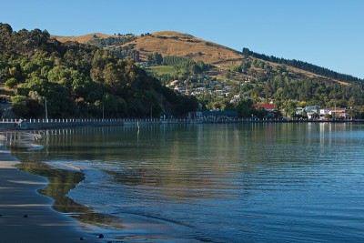 新西兰南岛班克斯半岛阿卡罗瓦海岸