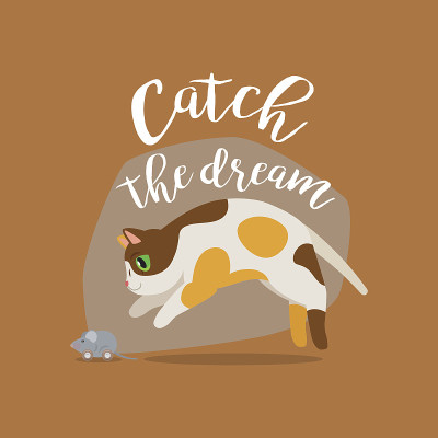 有趣的猫与引用图标
