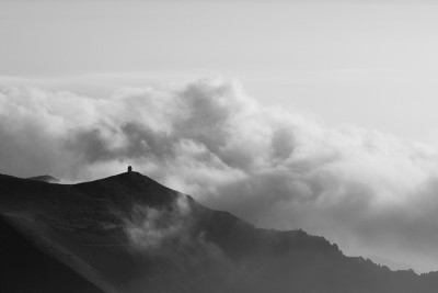 山的风景。格拉帕全景山，意大利阿尔卑斯山