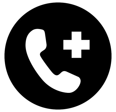 emergency call warning sign icon black color isola
