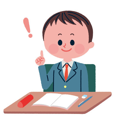 一个笑着的学生的插图