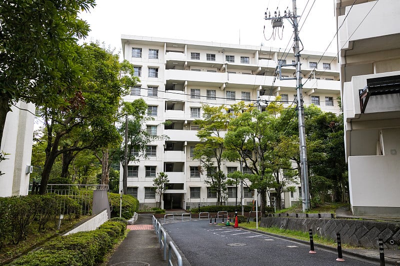 日本东京八王子市，东京八王子市的一个住宅综合体