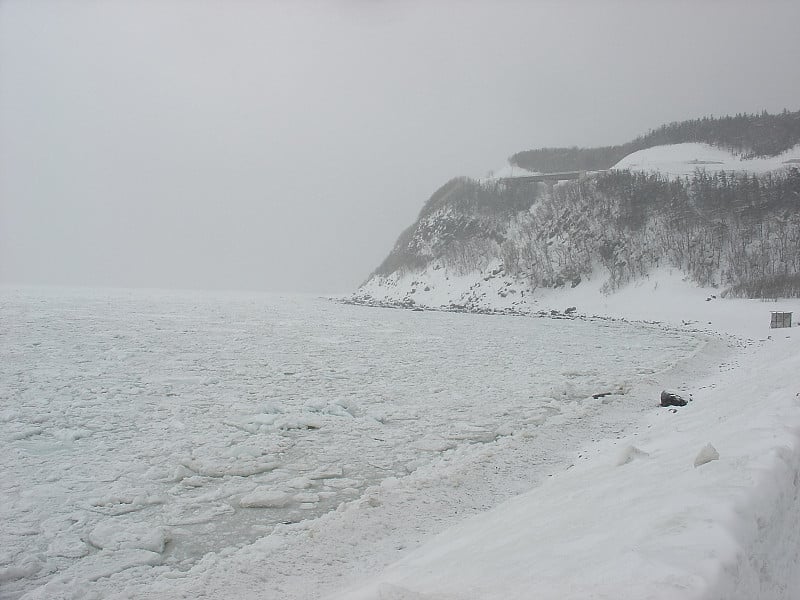 日本北海道漂流的冰