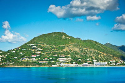 全景菲利浦斯堡，圣马丁，加勒比岛