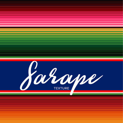 色彩丰富的墨西哥传统Sarape构图-复制空间