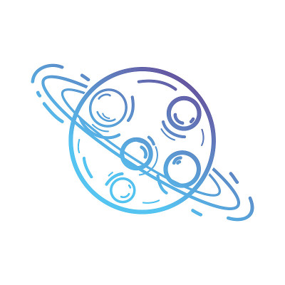 天王星行星与他的环在银河系空间