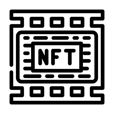 非ft电影线图标矢量插图