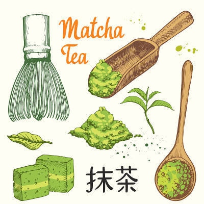 Japanese ethnic and national tea ceremony. Matcha.