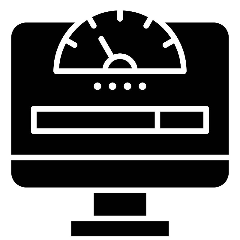 网络带宽，远程办公或远程工作图标