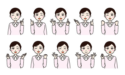 女人商务休闲微笑套装