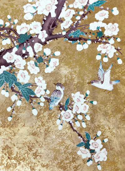蜂鸟和樱桃花