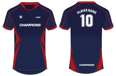 Sports t-shirt jersey design vector template, spor