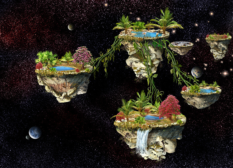 太空中的飞岛