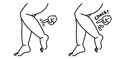 厚的女性legs-check