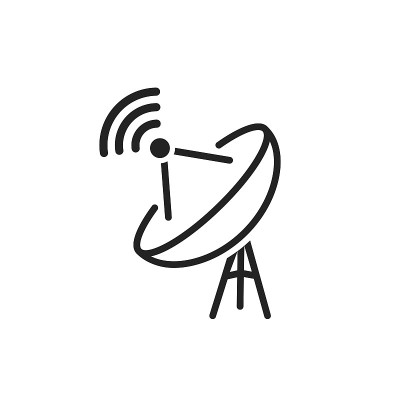 电视、收音机或wifi信号天线图标