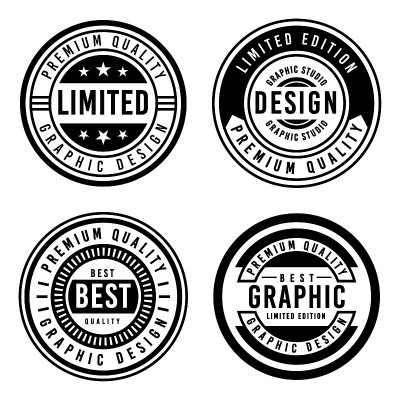 Vintage badge design set