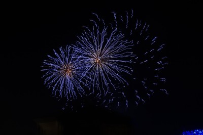 威尼斯夜空中的烟花