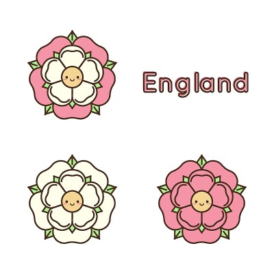 Tudoe玫瑰的英国矢量插图。