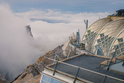 Part of the building complex on the top of Zugspit