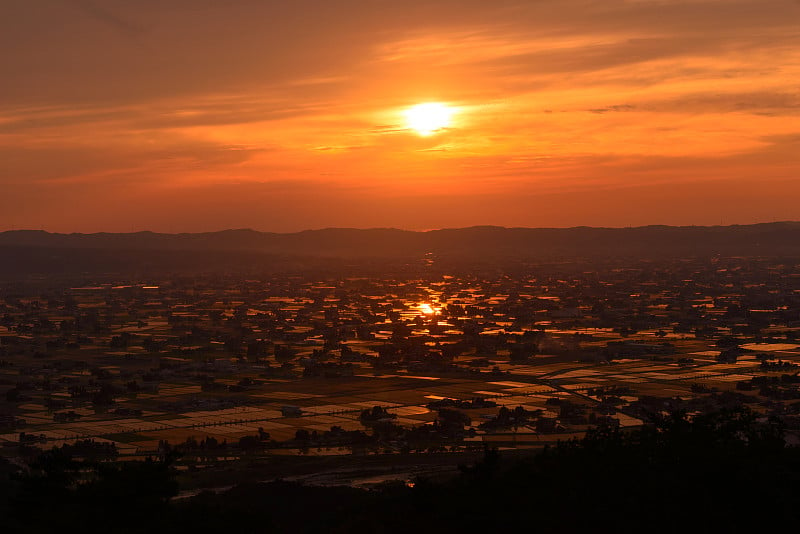 日本富山Tonami平原景观