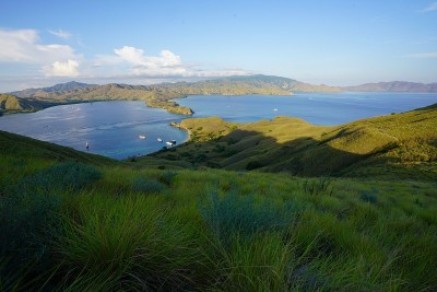 壮丽的景色Gili Lawa岛的纳闽巴霍