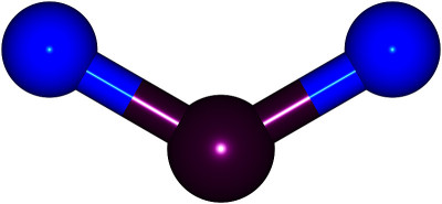 氧二氟化分子结构孤立于白色上