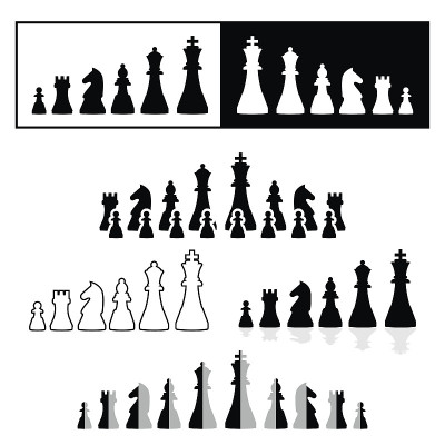 向量组的黑和白棋子