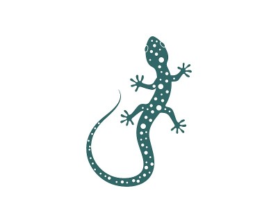 壁虎标志矢量图标插图
