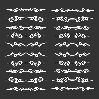 Set of decorative dividers for your design. Vector